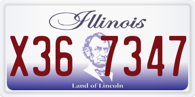 IL license plate X367347