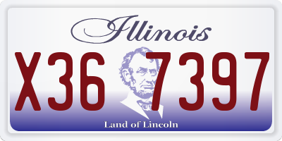 IL license plate X367397