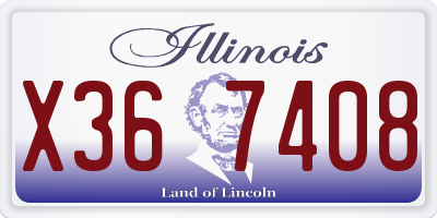 IL license plate X367408
