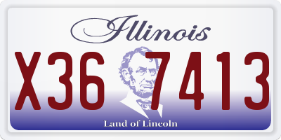 IL license plate X367413