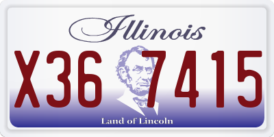 IL license plate X367415