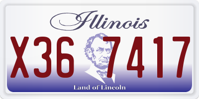 IL license plate X367417