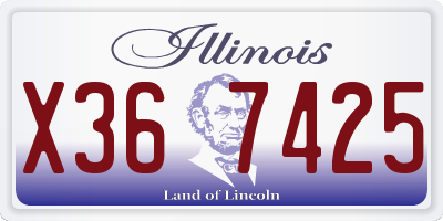 IL license plate X367425
