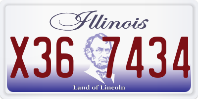 IL license plate X367434