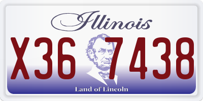 IL license plate X367438