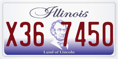 IL license plate X367450