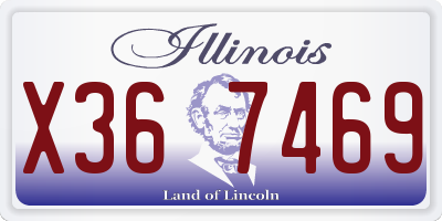 IL license plate X367469