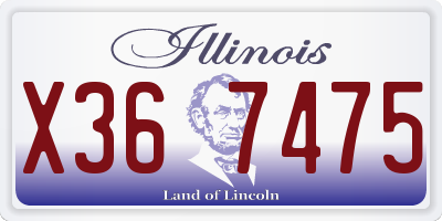 IL license plate X367475
