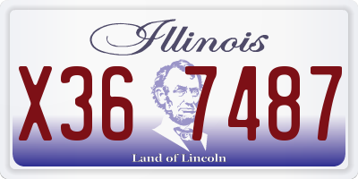 IL license plate X367487
