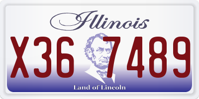 IL license plate X367489