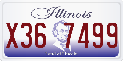 IL license plate X367499