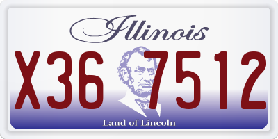 IL license plate X367512