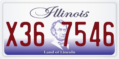 IL license plate X367546
