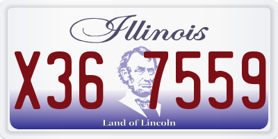 IL license plate X367559