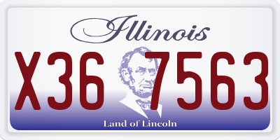 IL license plate X367563