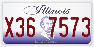 IL license plate X367573