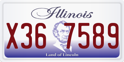 IL license plate X367589
