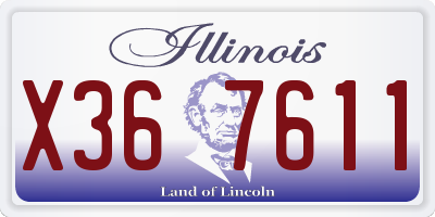 IL license plate X367611