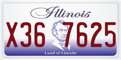 IL license plate X367625