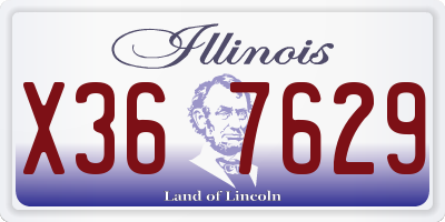 IL license plate X367629