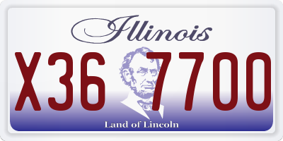 IL license plate X367700