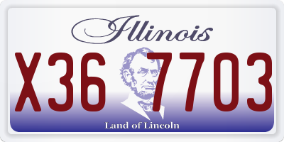 IL license plate X367703