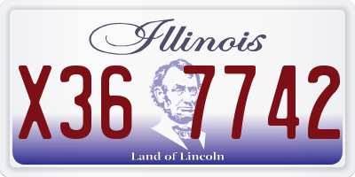 IL license plate X367742