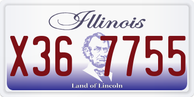 IL license plate X367755