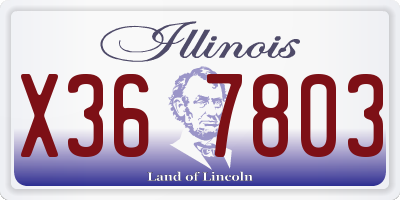 IL license plate X367803