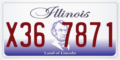 IL license plate X367871