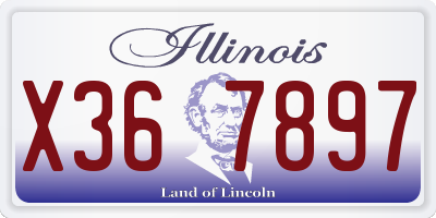 IL license plate X367897