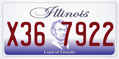 IL license plate X367922