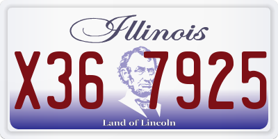 IL license plate X367925