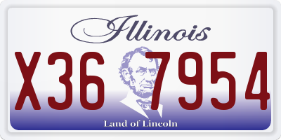 IL license plate X367954