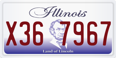 IL license plate X367967