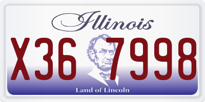 IL license plate X367998