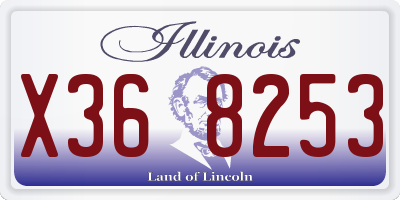IL license plate X368253
