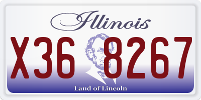 IL license plate X368267