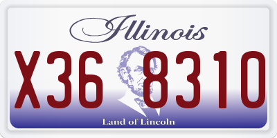 IL license plate X368310