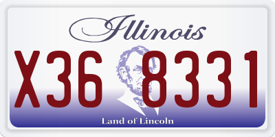 IL license plate X368331