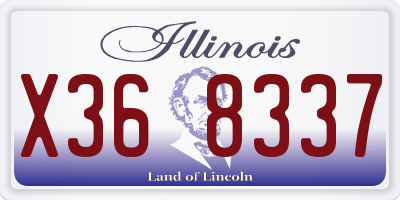 IL license plate X368337