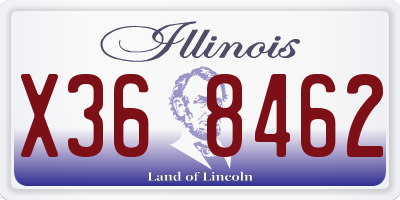 IL license plate X368462