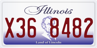 IL license plate X368482