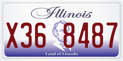 IL license plate X368487