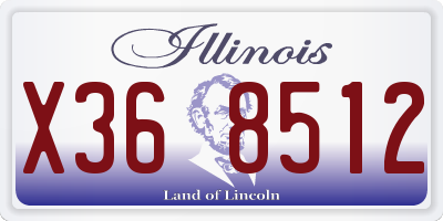 IL license plate X368512