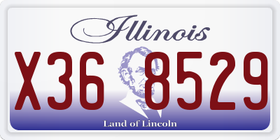 IL license plate X368529