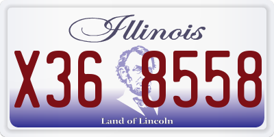 IL license plate X368558