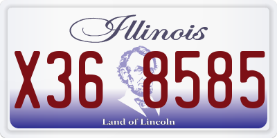 IL license plate X368585