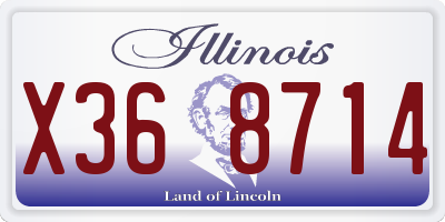 IL license plate X368714