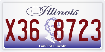 IL license plate X368723